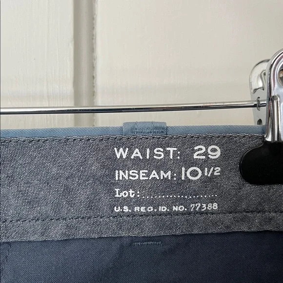 J. Crew Slate Blue Flat-Front Chino Shorts - Picture 4 of 5